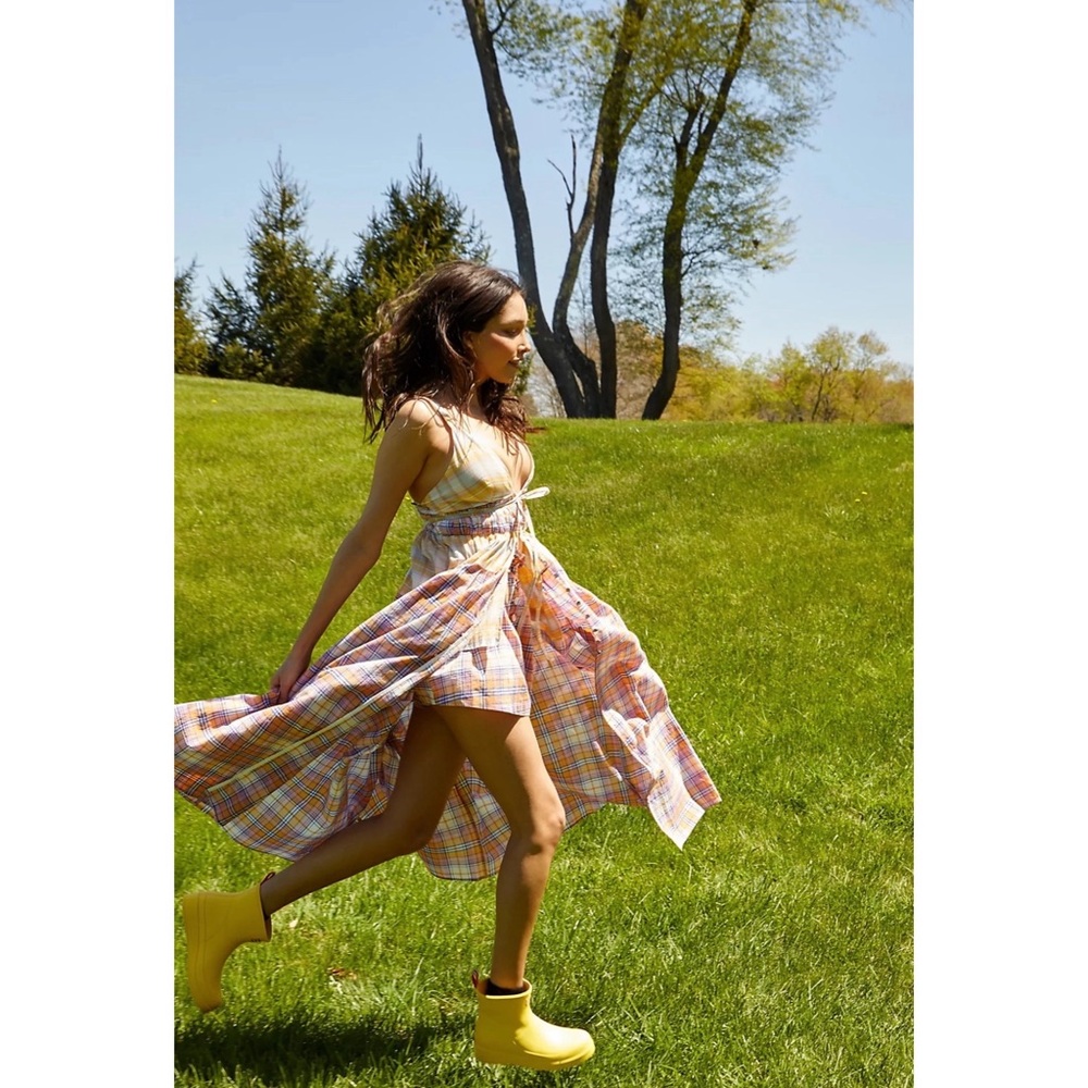 Free People Serendipity 2-piece Plaid Maxi Dress and Shorts Set. NWT SZ S and M - Picture 5 of 14